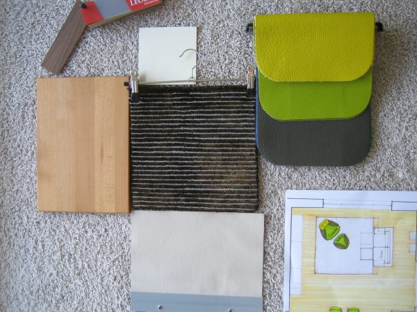 Materialcollage mit Teppich